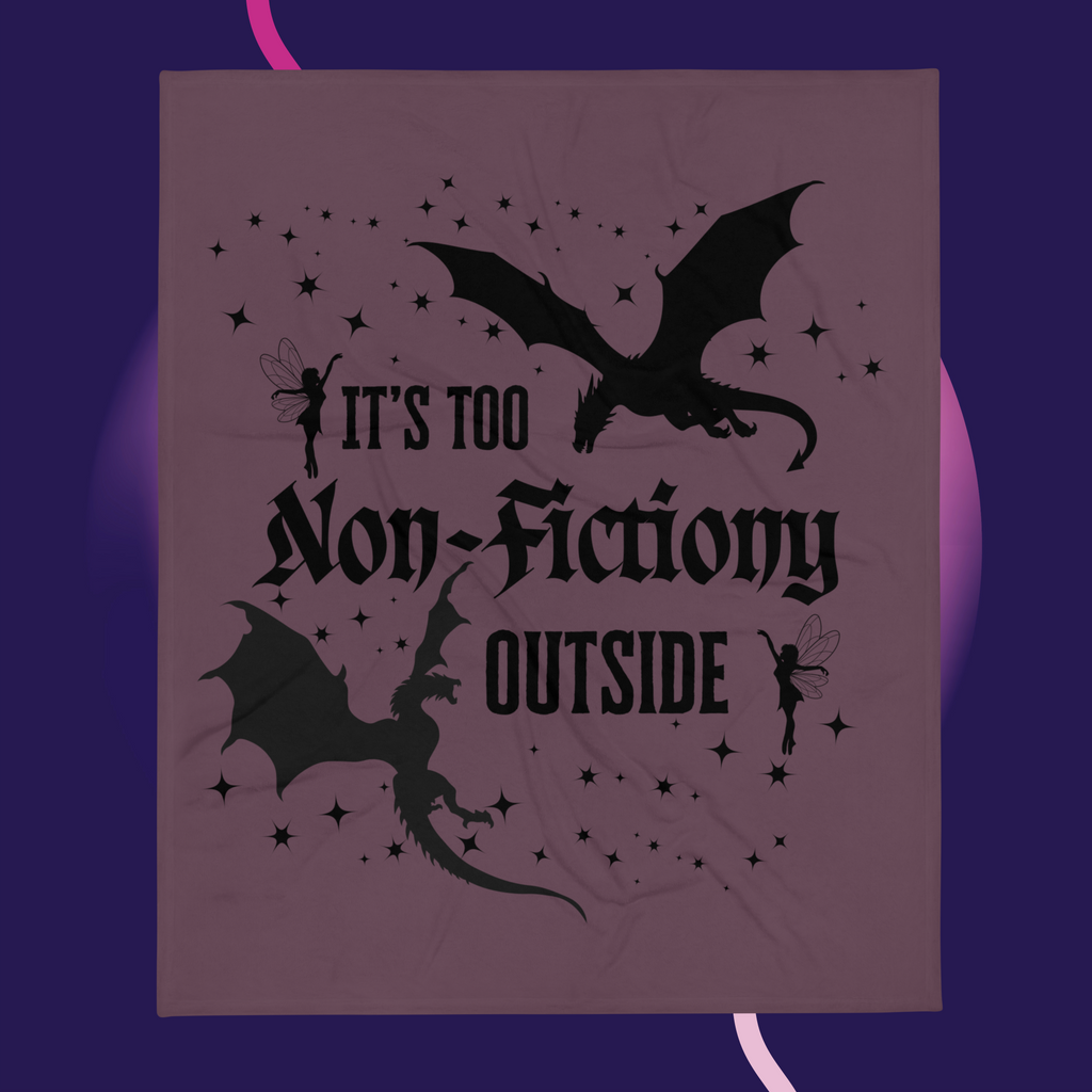 Dragon Bookish Throw Blanket | Dark Fantasy & Gothic Reader Blanket