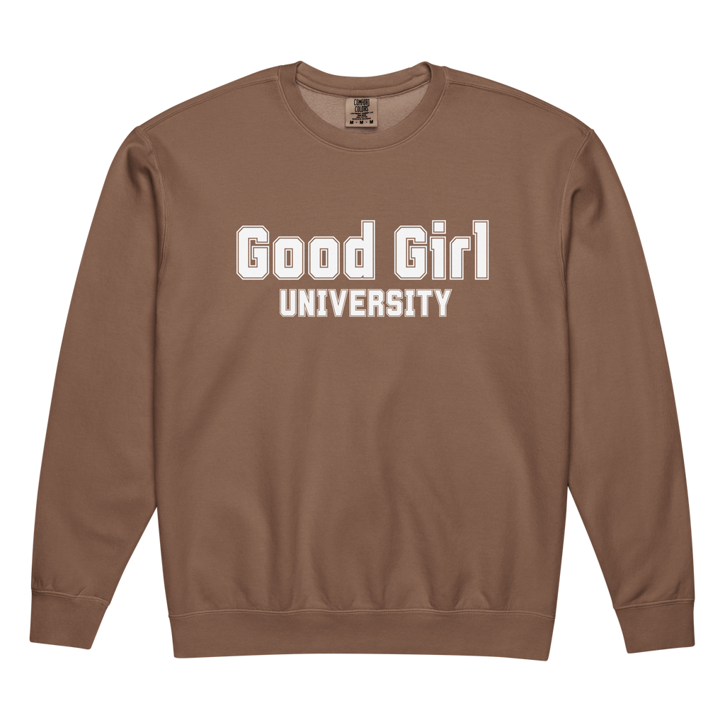 Good Girl University Sweatshirt | Bookish Comfort Colors Crewneck